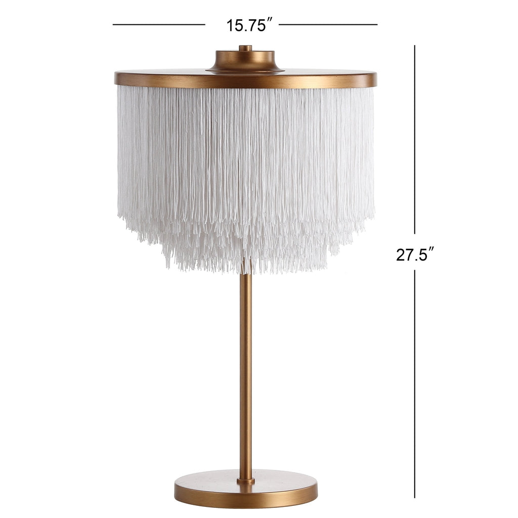 Coco Fringed/Metal LED Table Lamp - Pier 1