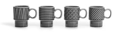 Coffee & More Espresso Cup, Set of 4, Grey - Pier 1