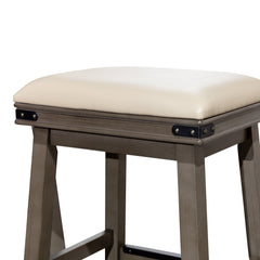 Comfort 24" Counter Stool with Leather Seat - Pier 1
