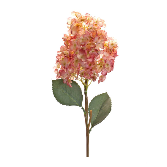 Coral-Pink-Cone-Hydrangea-Flower-Stem,-Set-of-6-Faux-Florals