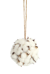 Cotton-Orb-with-Twine-Hanger,-Set-of-12-Ornaments