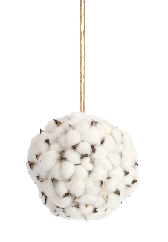Cotton-Orb-with-Twine-Hanger,-Set-of-6-Faux-Florals