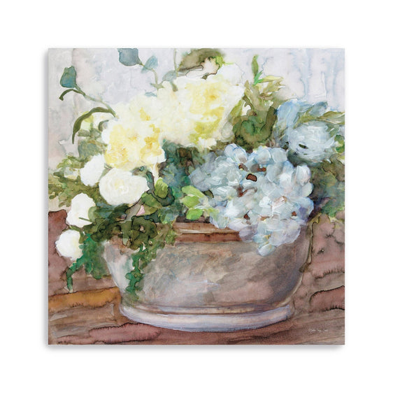 Country-Basket-Of-Blooms-Ii-Canvas-Giclee-Wall-Art-Wall-Art