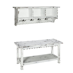 Country Cottage Coat Hooks and Bench Set - Pier 1