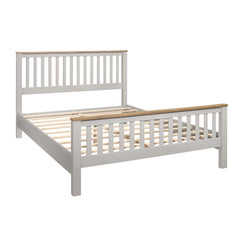 Country Solid Platform Bed with Oak Top - Pier 1