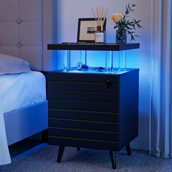 Couture-LED-Nightstand-with-4-Acrylic-Columns-and-Single-Door-Storage-Nightstands