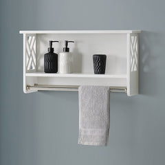 Coventry 25"W x 14"H Bath Shelf with Two Towel Rods - Pier 1