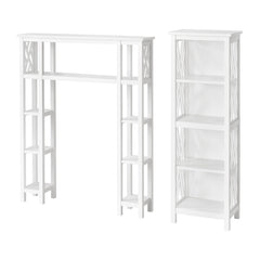 Coventry Over Toilet Open Shelving Unit with Left and Right Side Shelves, Bath Tall Storage Shelf - Pier 1