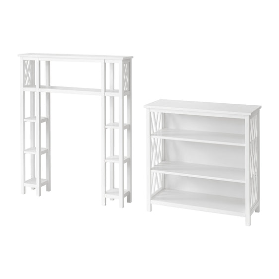 Coventry Over Toilet Open Shelving Unit with Left and Right Side Shelves - Pier 1