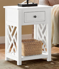 Coventry Wood End Table with Drawer and Shelf - Pier 1