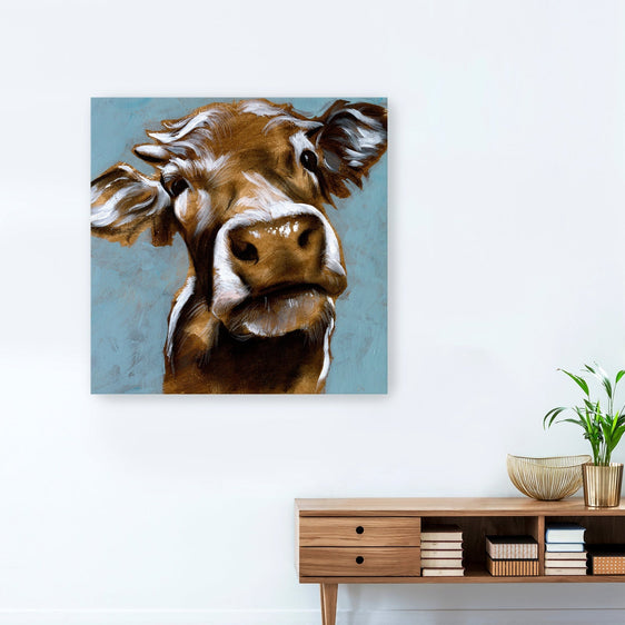 Cow Kisses I Canvas Giclee - Pier 1