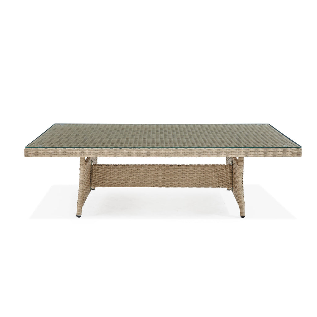 Cream Canaan All-weather Wicker Outdoor 57" Coffee Table - Pier 1