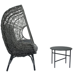 Crest Patio PE Wicker Egg Chair Model 3 with Cushion and Side Table - Pier 1