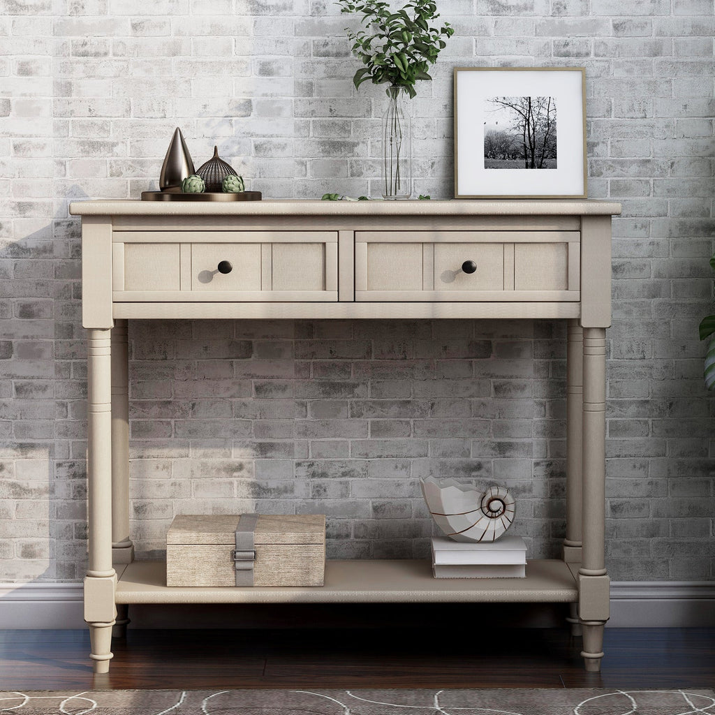 Daisy Console Table, Traditional Design with Drawers and Shelf - Pier 1