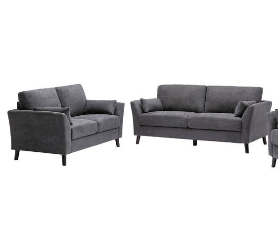 Damian Living Room Set with Woven Fabric Sofa and Loveseat - Pier 1