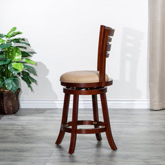 Decline 24" Counter Height Swivel Stool with Slat Back - Pier 1