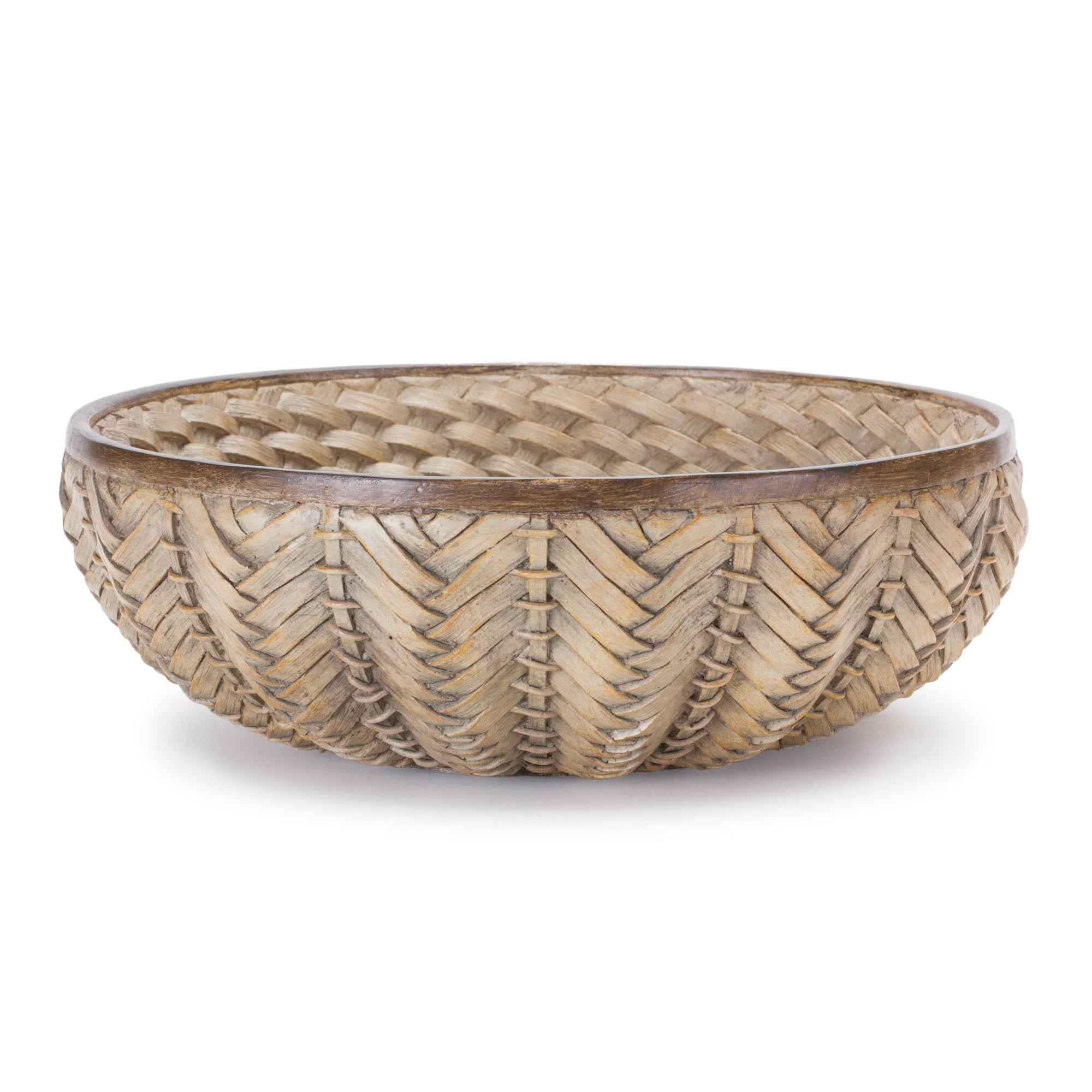 Decorative Wicker Design Bowl (Set of 2) - Bowls
