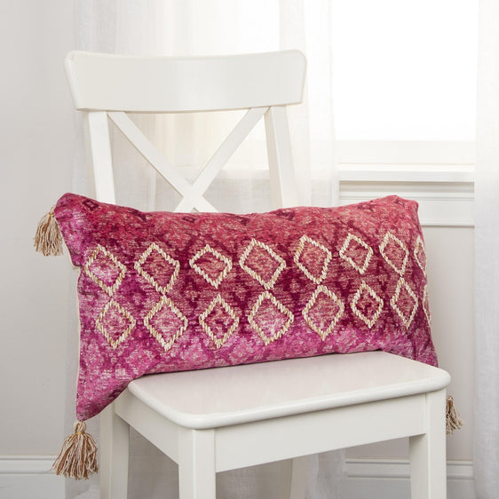 Diamond Printed And Embroidered Cotton Pillow Cover - Pier 1