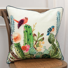 Digital-Print-And-Embroidery-Cotton-Botanical-With-Birds-Decorative-Throw-Pillow-Decorative-Pillows