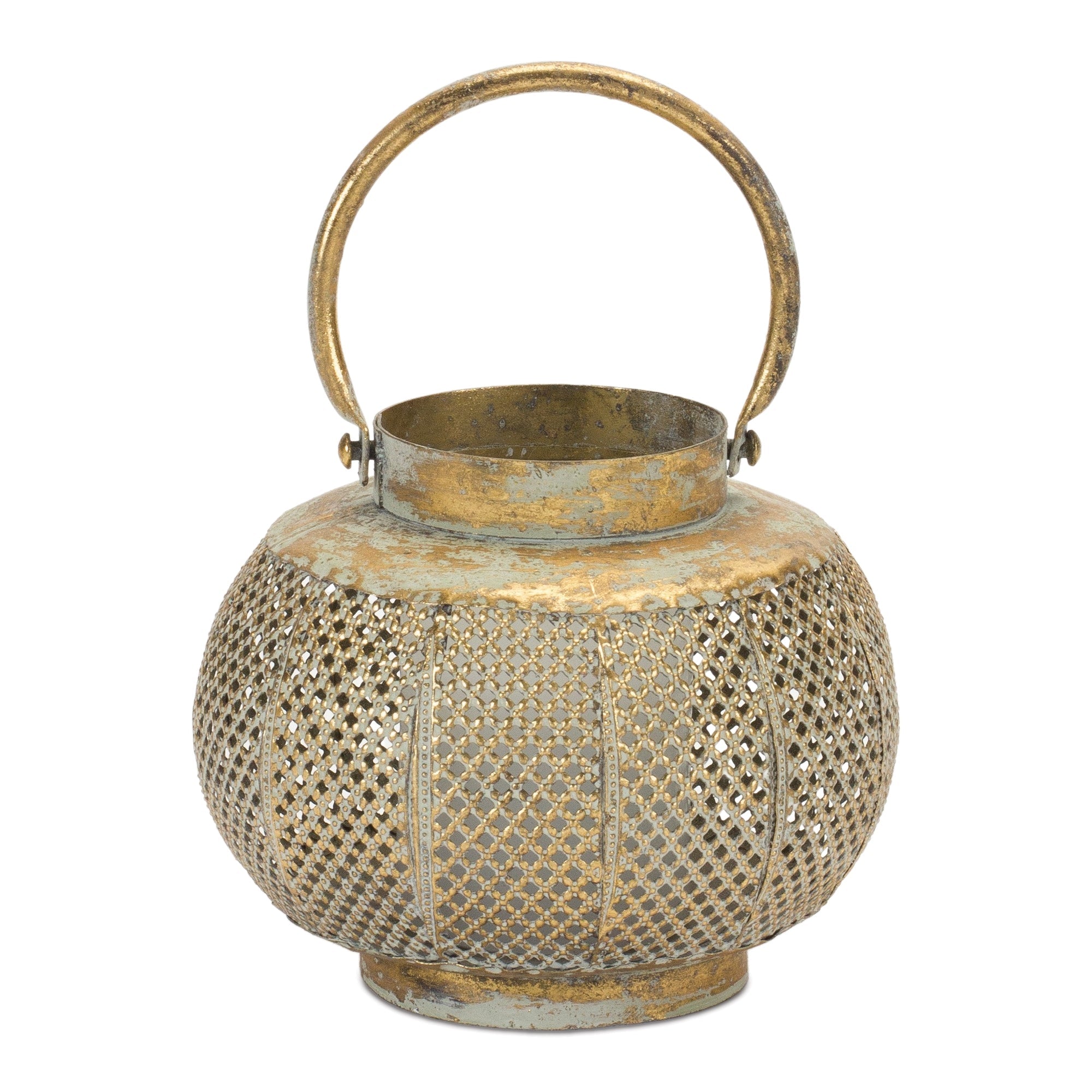 Distressed Punched Metal Lantern 7.5" - Pier 1