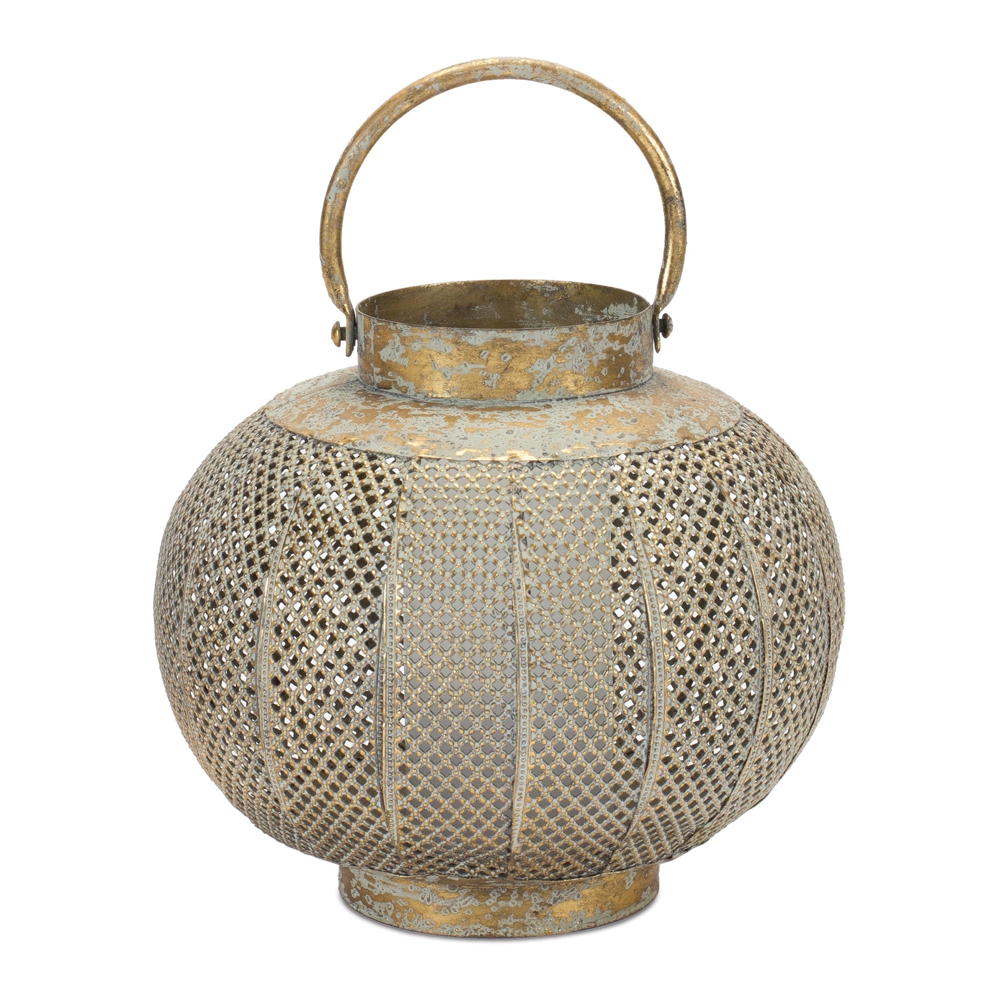 Distressed Punched Metal Lantern 8.5" - Pier 1