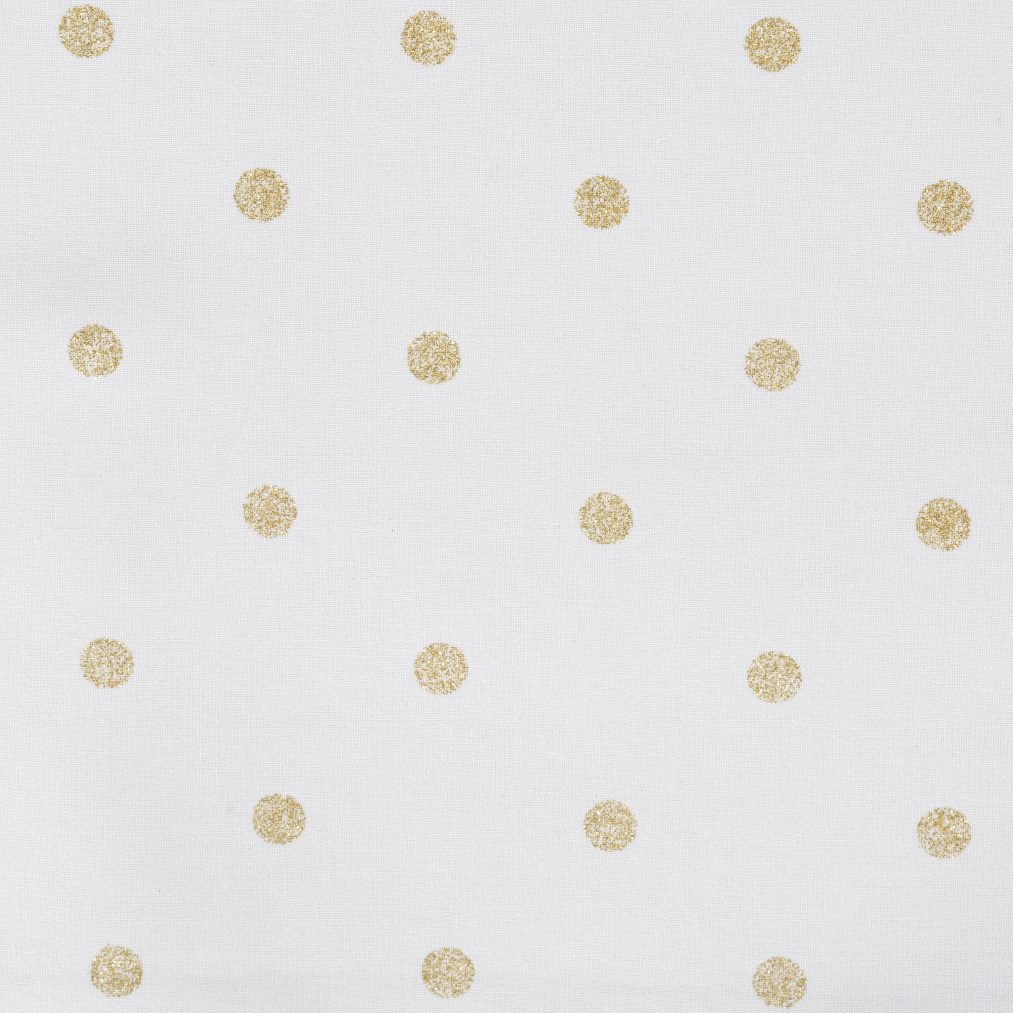 Metallic White & Gold Reversible Polka Dot Table Runner 13x72 Table Runners