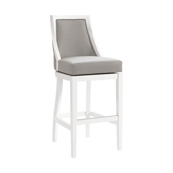 Ellie Bar Height Stool with Back, White, Set of 2 - Pier 1