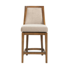 Ellie Counter Height Stool with Back, Brown - Pier 1