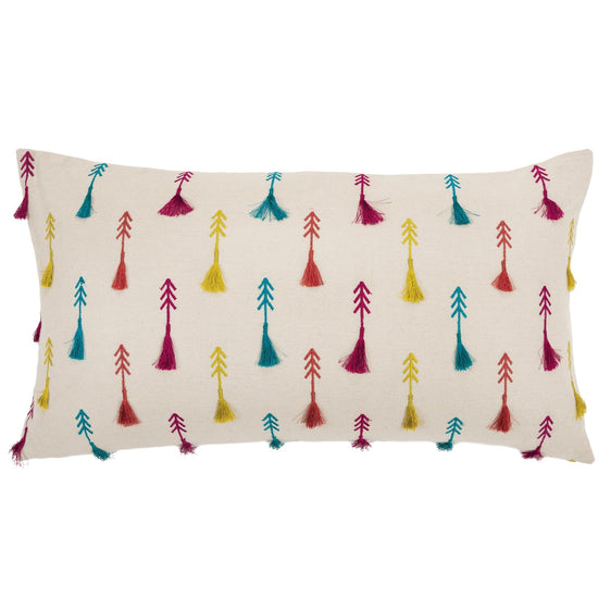 Embroidered Cotton Arrow Pillow Cover - Pier 1