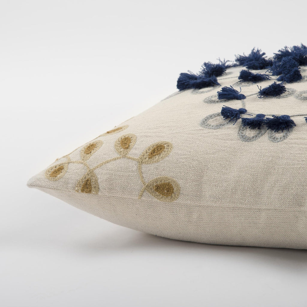 Embroidered Cotton Medallion Decorative Throw Pillow Pier 1
