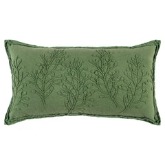 Embroidered Knife Edged Cotton Botanical Decorative Throw Pillow - Pier 1