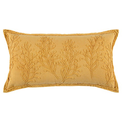 Embroidered Knife Edged Cotton Botanical Decorative Throw Pillow - Pier 1