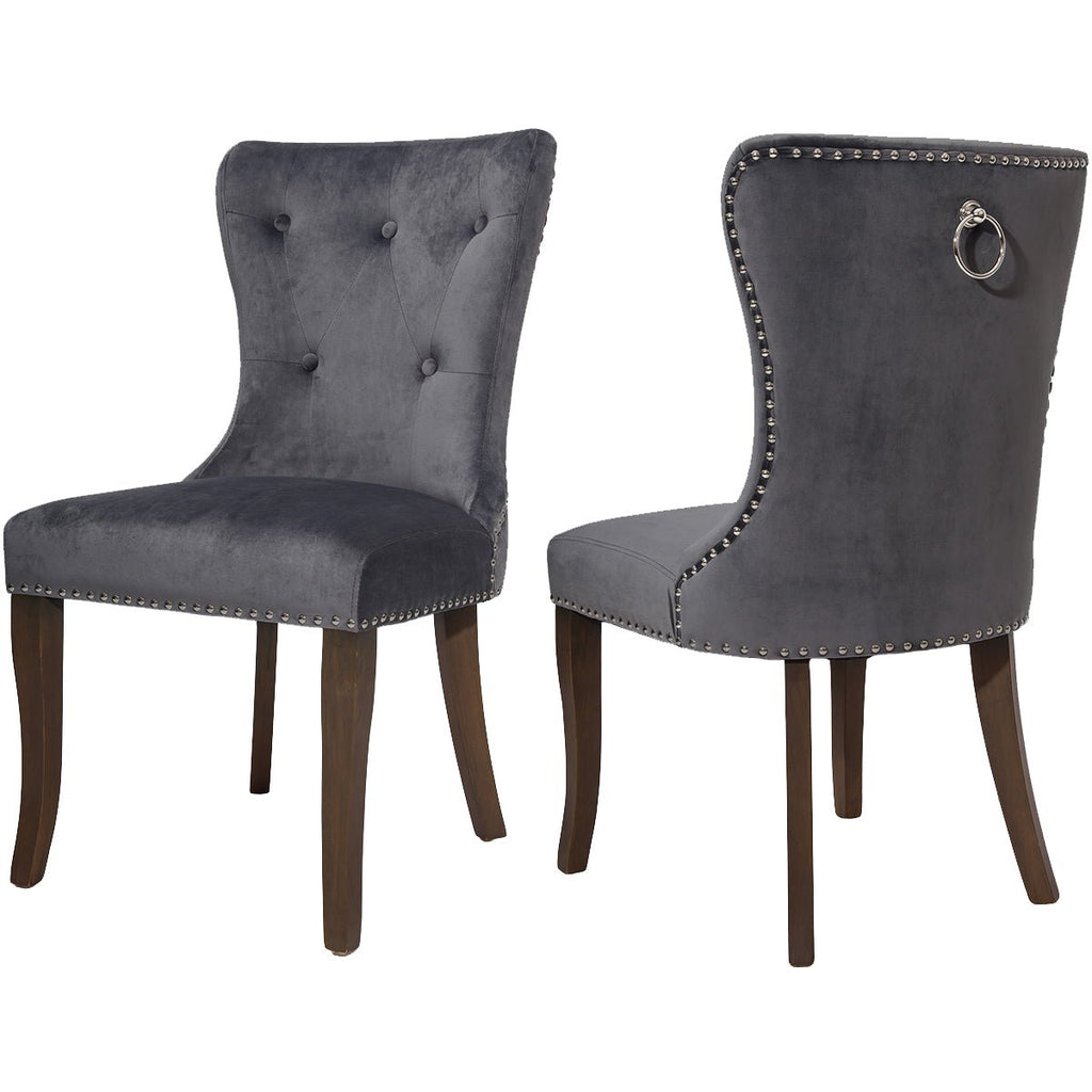 Emily Armless Tufted Upholstered Dining Chair, Set of 6 - Pier 1