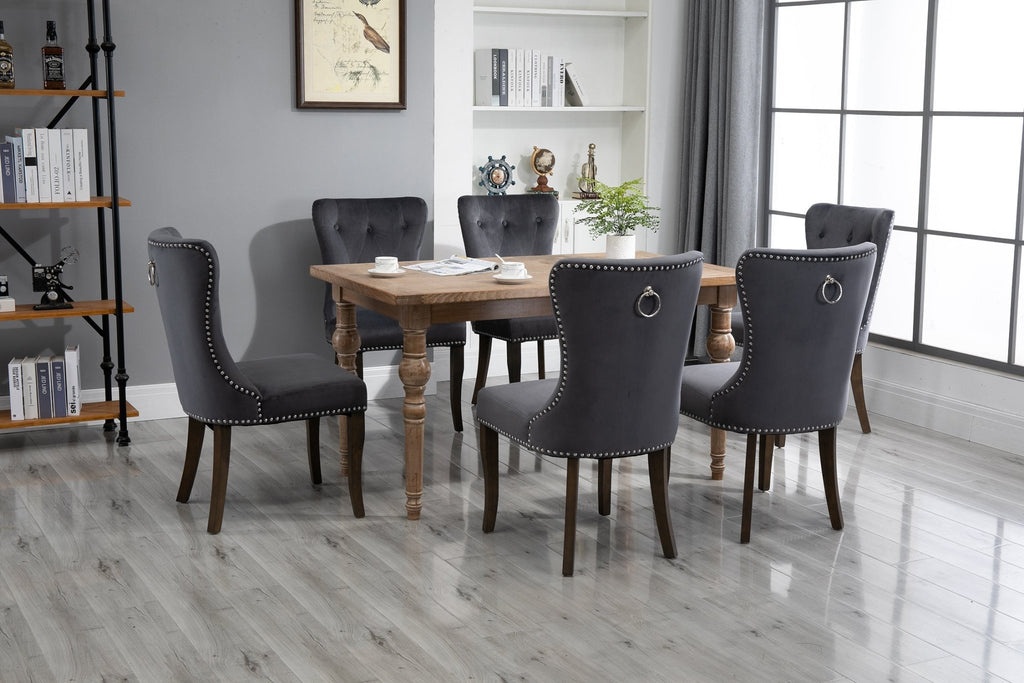 Emily Armless Tufted Upholstered Dining Chair, Set of 6 - Pier 1