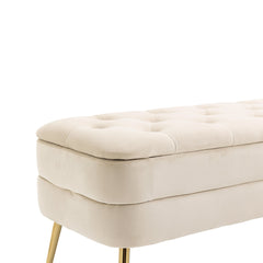Epic Upholstered Tufted Storage Bench with Safety Hinge - Pier 1