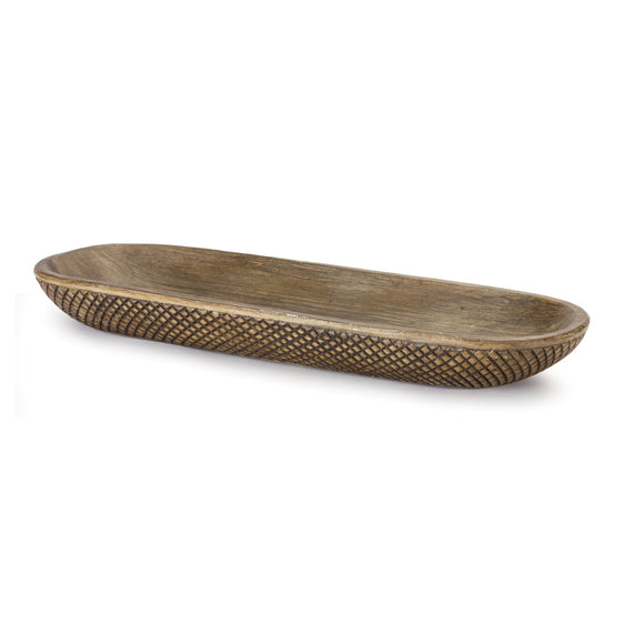 Etched-Dough-Bowl-Tray,-Set-of-2-Decorative-Trays