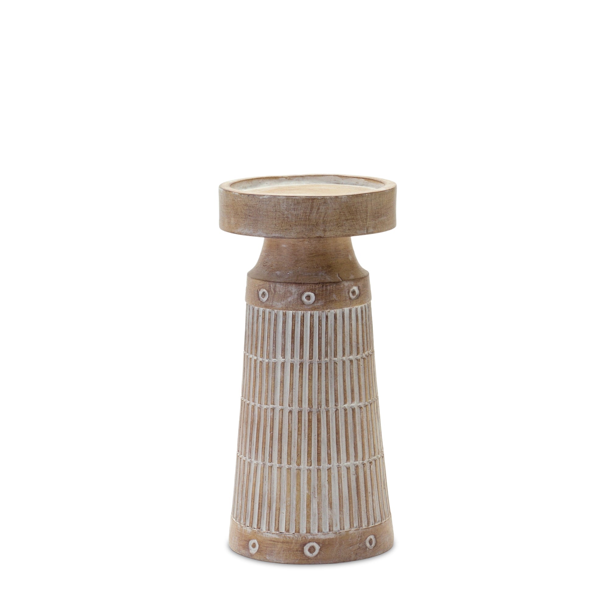 Etched Wood Design Candle Holder, Set of 3 - Pier 1