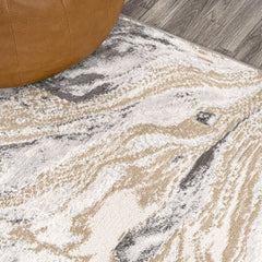 Swirl Marbled Abstract Area Rug Rugs