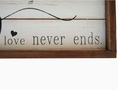 Family Where Life Begins & Love Never Ends Wood Wall Decor Sign Plaque - Pier 1