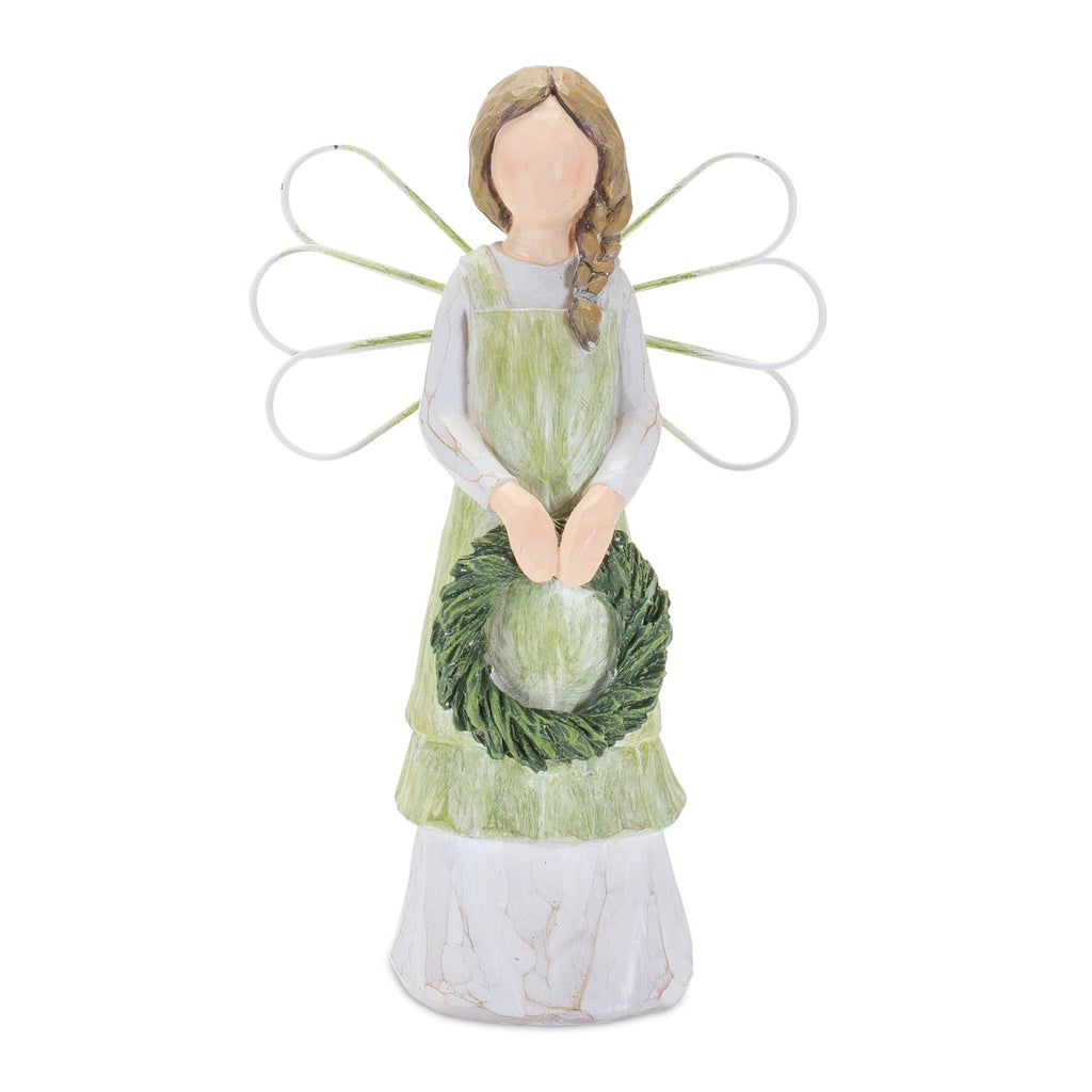 Farmhouse Angel Figurine with Floral Accent, Set of 2 - Pier 1