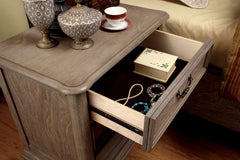 Farmhouse Nightstand with Brass Hanging Pull - Pier 1