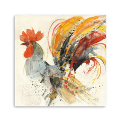 Festive-Rooster-Ii-Canvas-Giclee-Wall-Art-Wall-Art