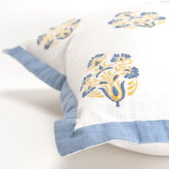 Flanged Cotton Floral Decorative Throw Pillow - Pier 1