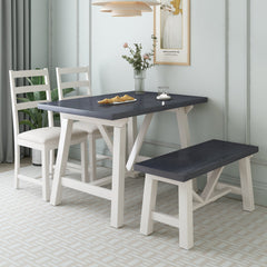 Flint 4 Piece Dining Table Set with Bench and 2 Chairs - Pier 1