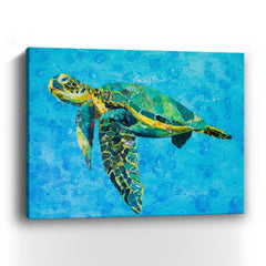 Floating Sea Turtle Canvas Giclee - Pier 1