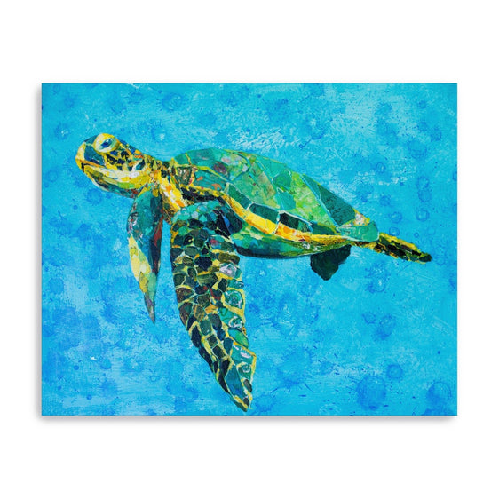 Floating-Sea-Turtle-Canvas-Giclee-Wall-Art-Wall-Art