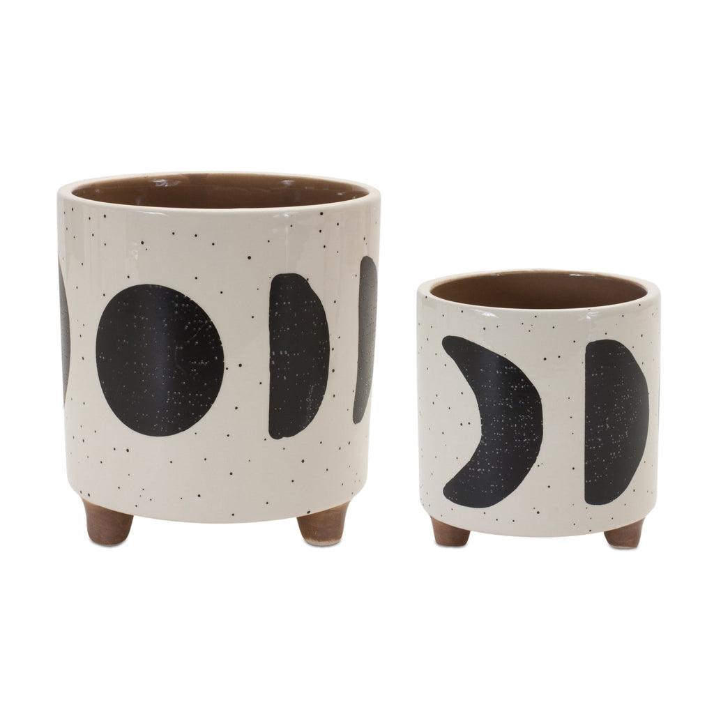 Footed Moon Phase Planter, Set of 2 - Pier 1