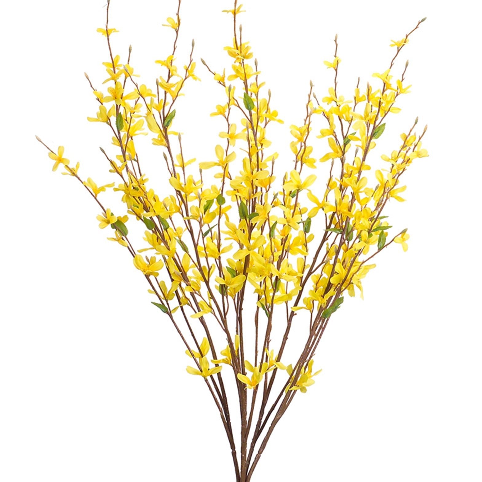 Forsythia-Floral-Bushes,-Set-of-12-Faux-Florals