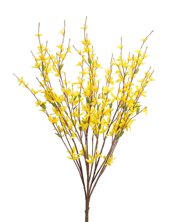 Forsythia-Floral-Bushes,-Set-of-12-Faux-Florals