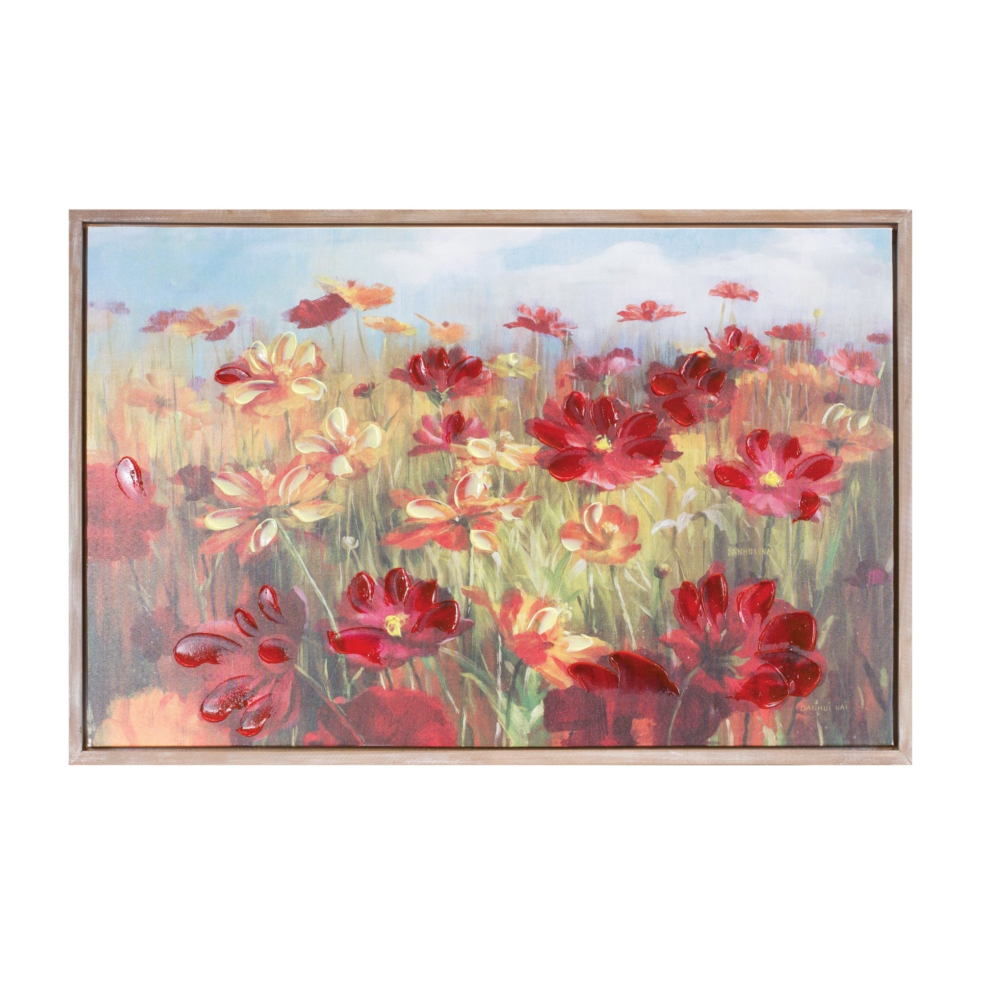 Framed Floral Canvas Art 35.5"L - Pier 1